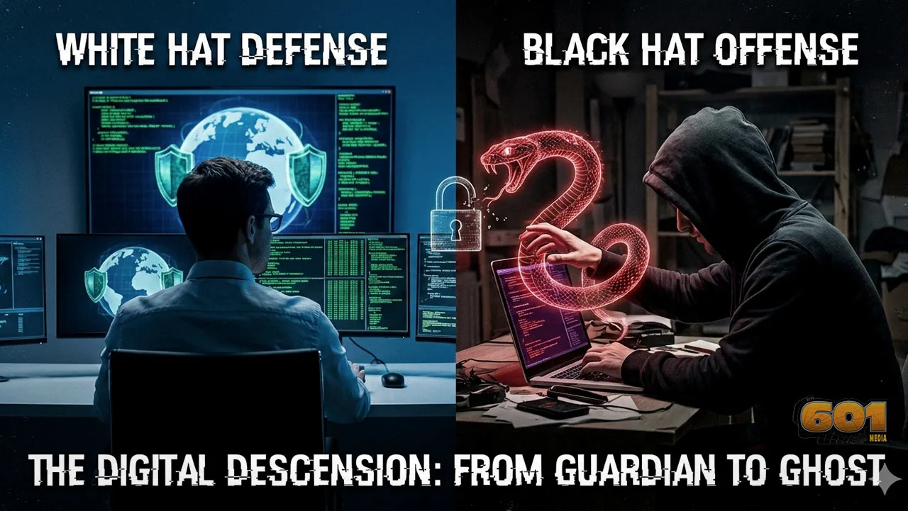 A security specialist fights cyber hacking and succumbed to temptation of the dark side